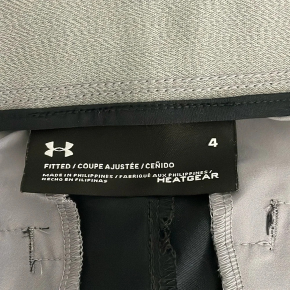 Under Armour Women’s Fitted Shorts Size 4 HeatGear Black Flat Front Pockets Golf - Picture 8 of 10